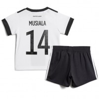 Koszulka piłkarska Niemcy Jamal Musiala #14 Strój Domowy dla dzieci MŚ 2022 tanio Krótki Rękaw (+ Krótkie spodenki)